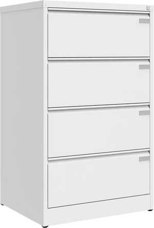 Metallist kartoteegikapp Archive, 1292x775x633 mm, A4-formaadile – valge / valge