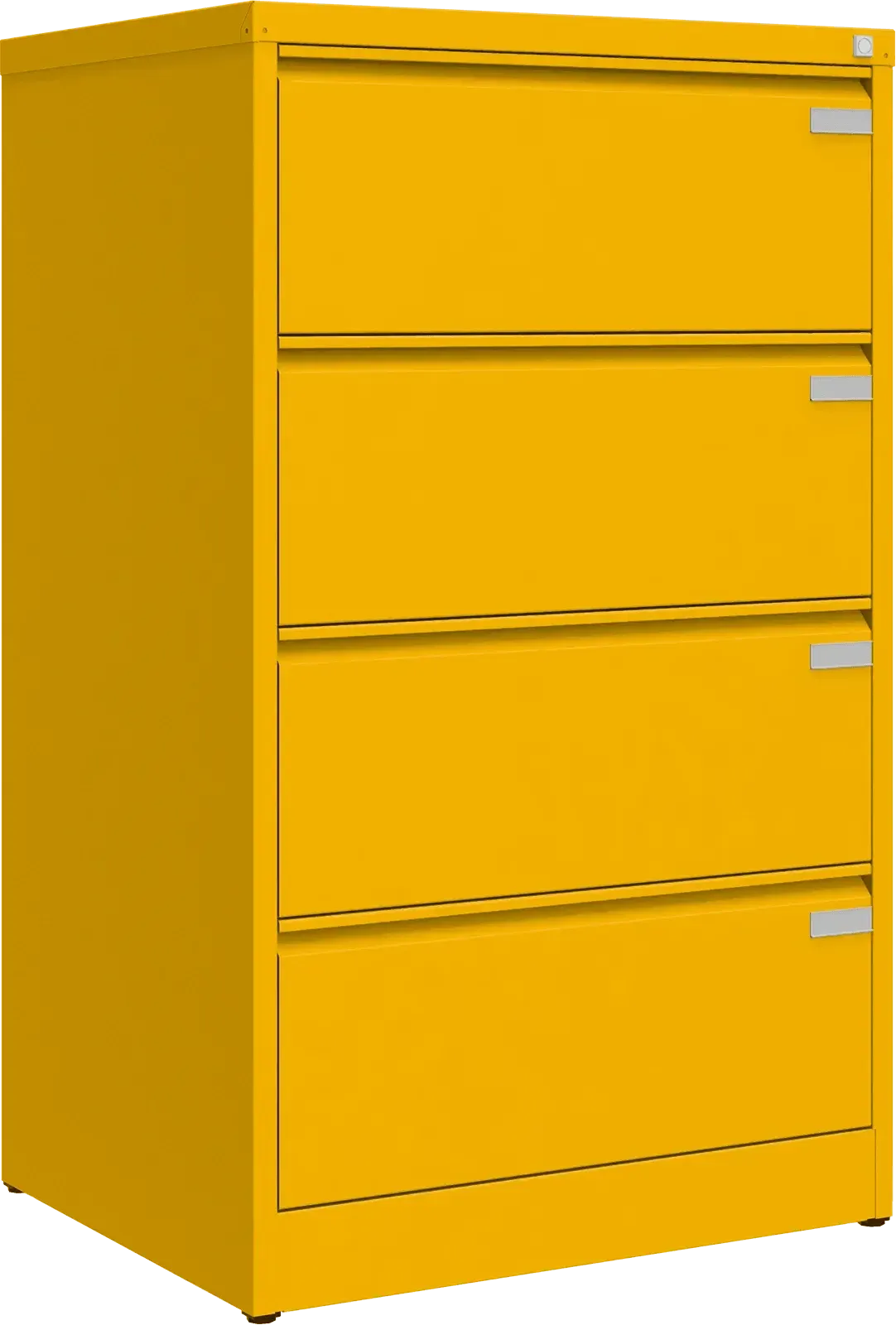 Metallist kartoteegikapp Archive, 1292x775x633 mm, A4-formaadile – kollane / kollane