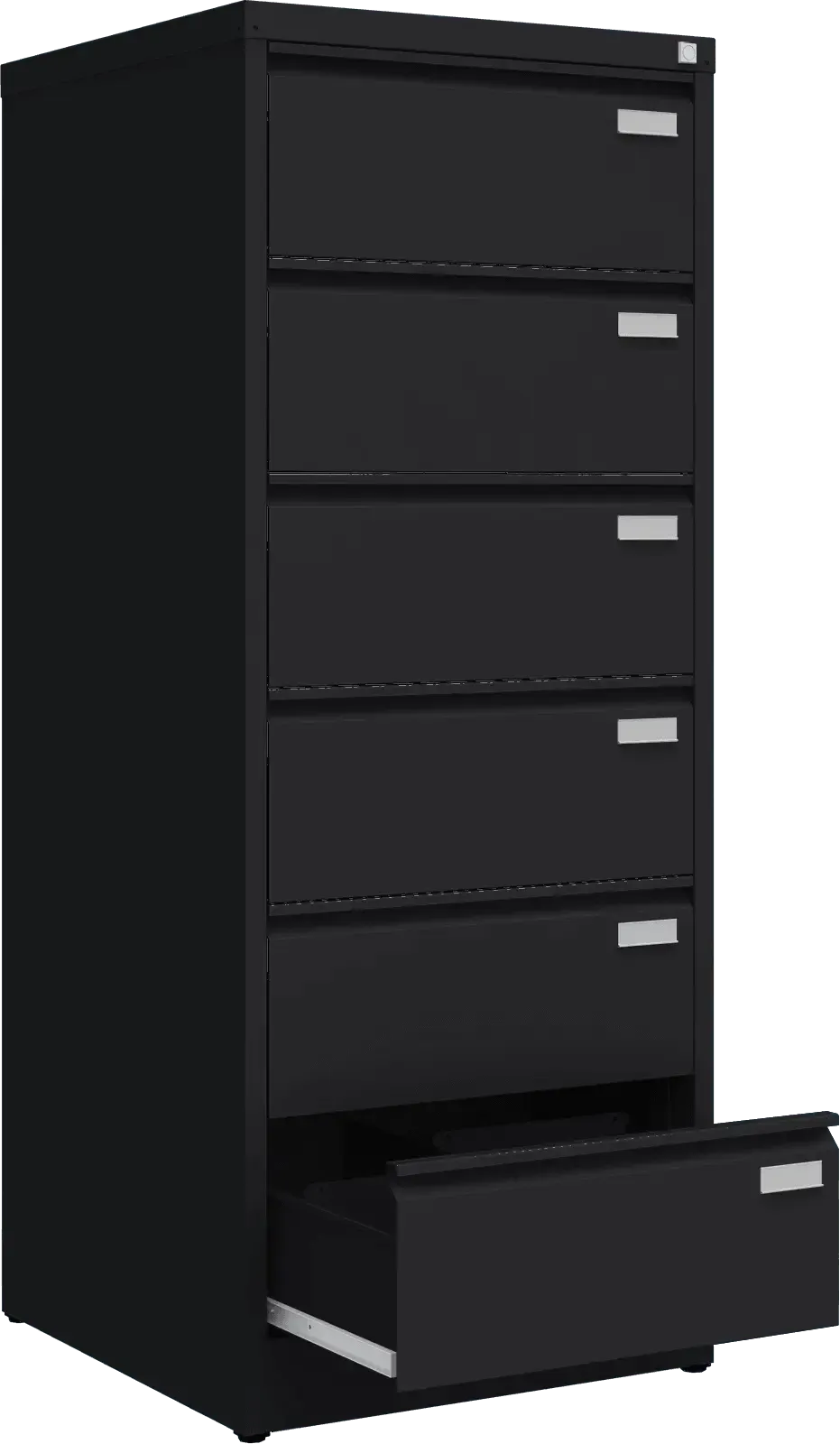 Metallist kartoteegikapp Archive, 1518x608x633 mm, B5-formaadile – must / must