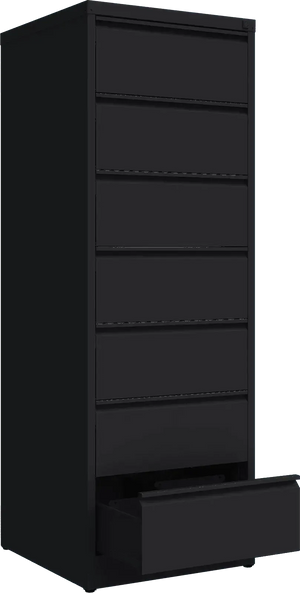 Metallist kartoteegikapp Archive, 1748x608x633 mm, B5-formaadile – must / must