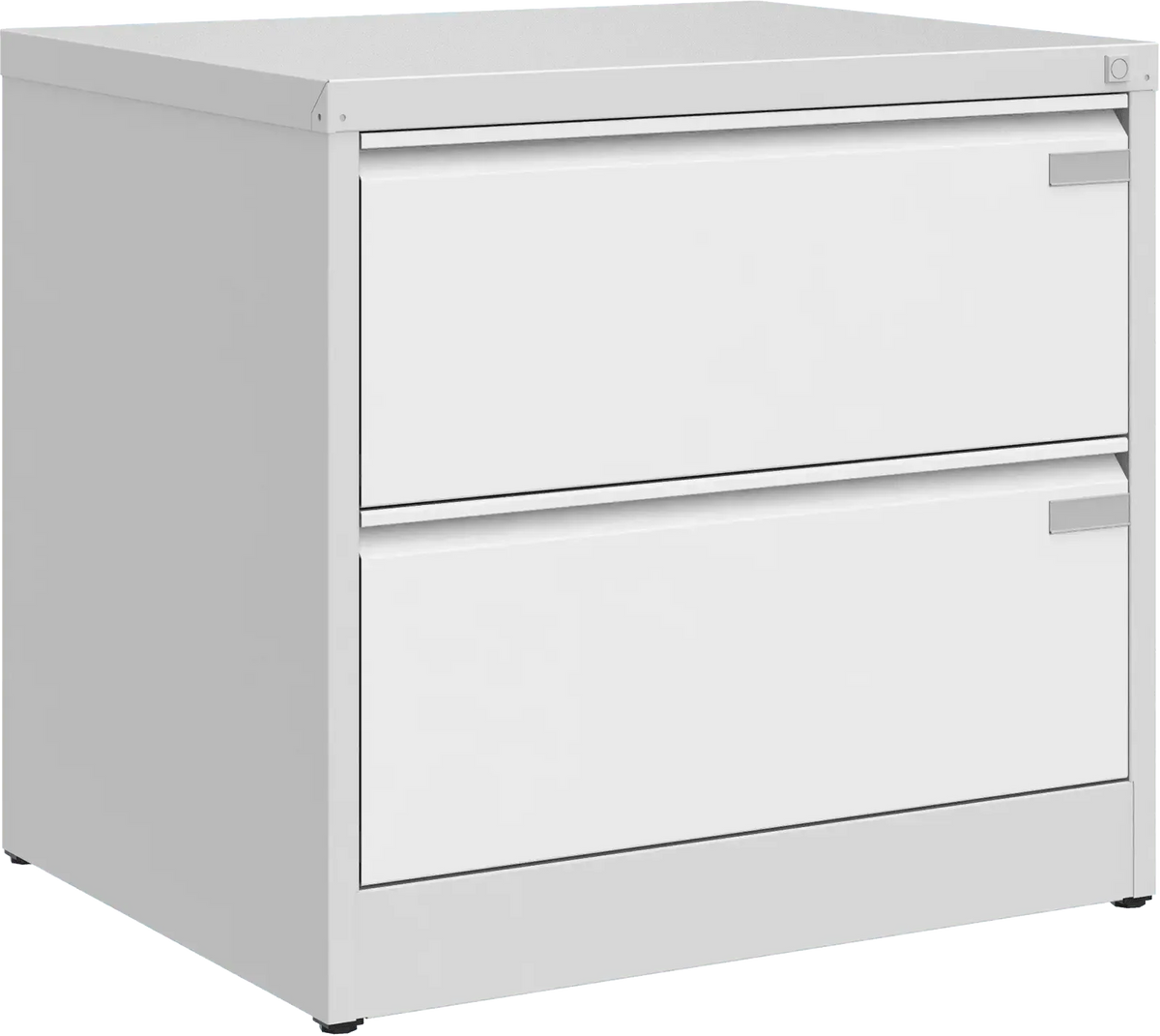 Metallist kartoteegikapp Archive, 721x775x633 mm, A4-formaadile – helehall / valge
