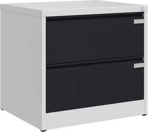 Metallist kartoteegikapp Archive, 721x775x633 mm, A4-formaadile – helehall / must