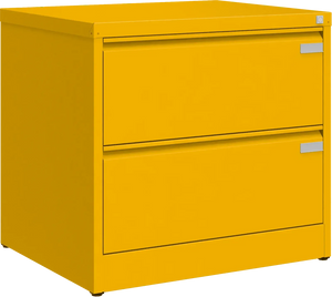 Metallist kartoteegikapp Archive, 721x775x633 mm, A4-formaadile – kollane / kollane