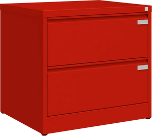 Metallist kartoteegikapp Archive, 721x775x633 mm, A4-formaadile – punane / punane