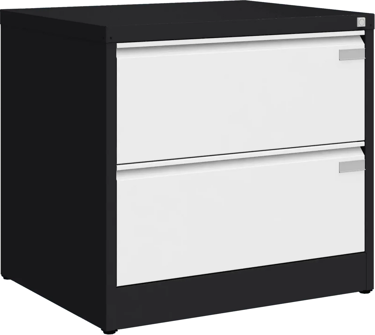 Metallist kartoteegikapp Archive, 721x775x633 mm, A4-formaadile – must / valge