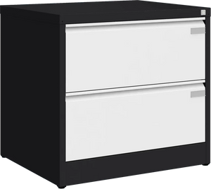 Metallist kartoteegikapp Archive, 721x775x633 mm, A4-formaadile – must / valge