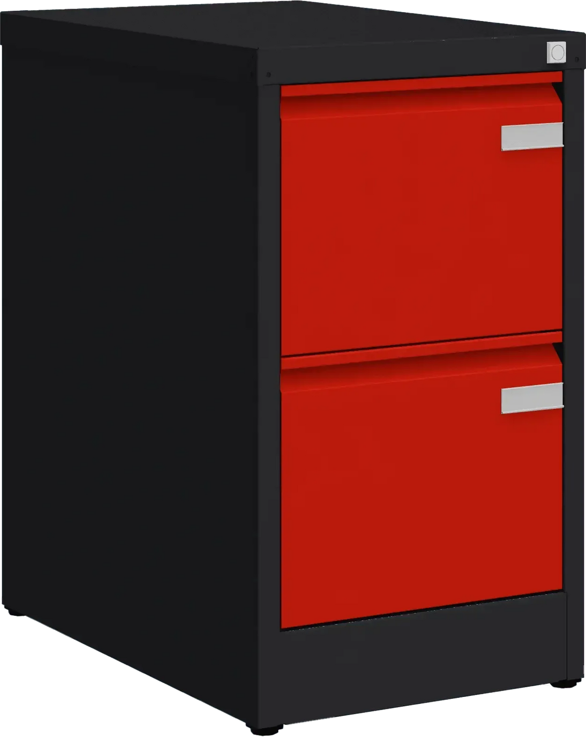 Metallist kartoteegikapp Archive, 722x415x633 mm, A4-formaadile – must / punane