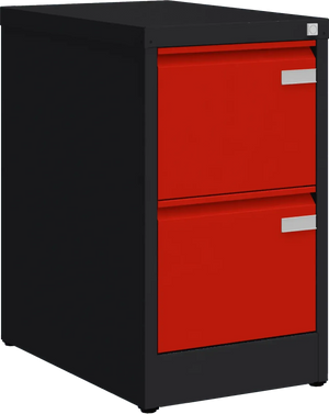 Metallist kartoteegikapp Archive, 722x415x633 mm, A4-formaadile – must / punane