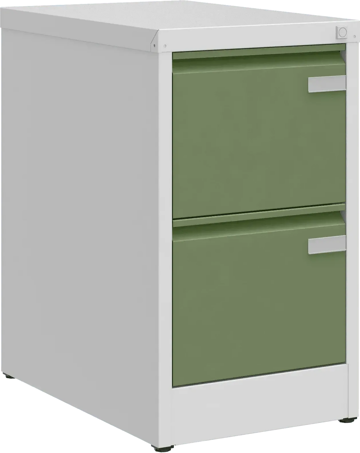 Metallist kartoteegikapp Archive, 722x415x633 mm, A4-formaadile – helehall / roheline