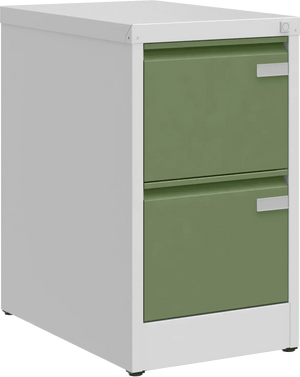 Metallist kartoteegikapp Archive, 722x415x633 mm, A4-formaadile – helehall / roheline