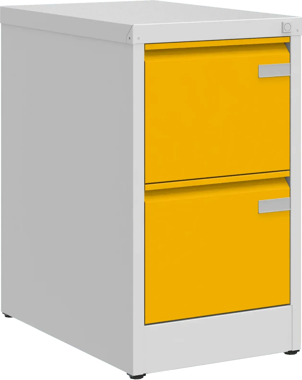 Metallist kartoteegikapp Archive, 722x415x633 mm, A4-formaadile – helehall / kollane