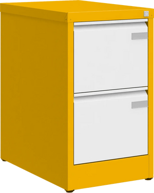 Metallist kartoteegikapp Archive, 722x415x633 mm, A4-formaadile – kollane / valge