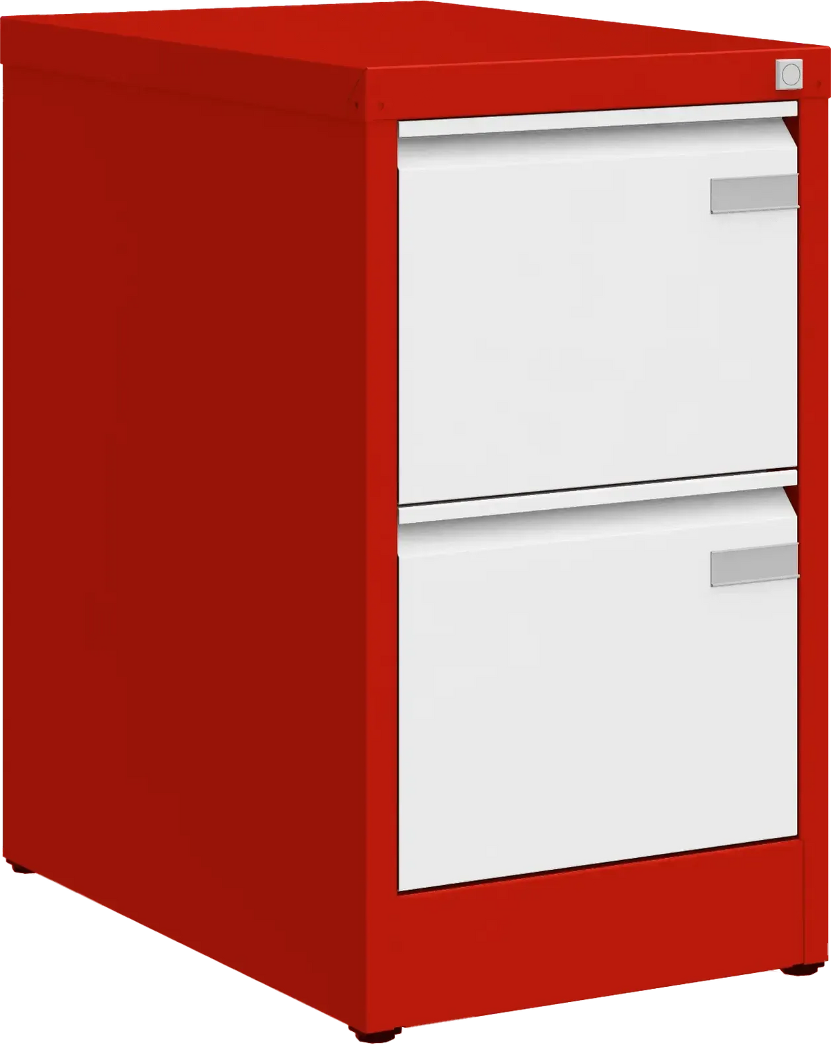 Metallist kartoteegikapp Archive, 722x415x633 mm, A4-formaadile – punane / valge