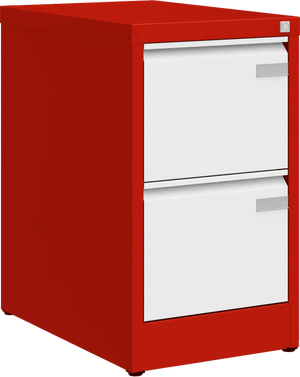 Metallist kartoteegikapp Archive, 722x415x633 mm, A4-formaadile – punane / valge
