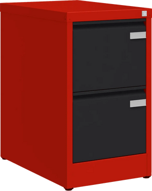 Metallist kartoteegikapp Archive, 722x415x633 mm, A4-formaadile – punane / must