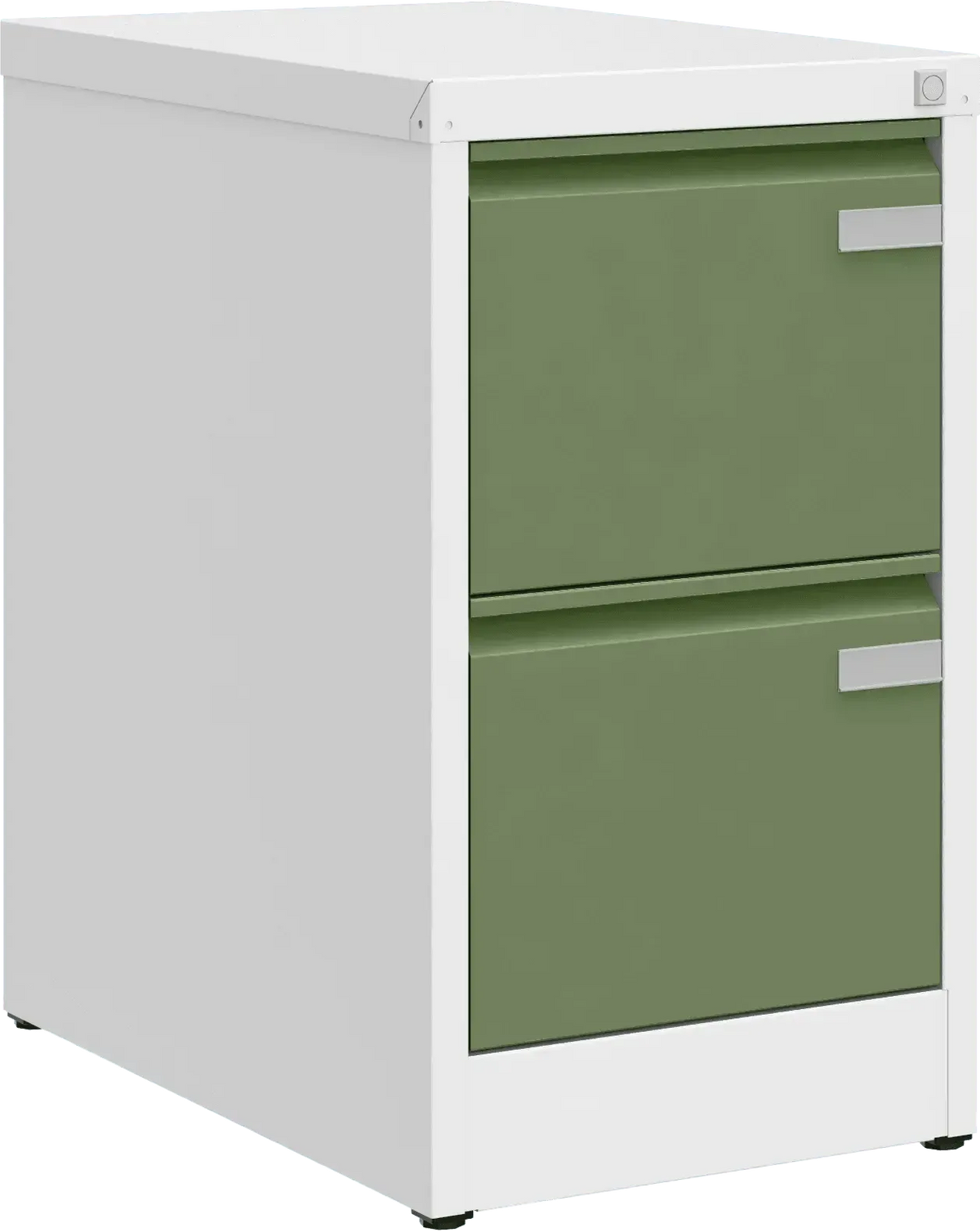 Metallist kartoteegikapp Archive, 722x415x633 mm, A4-formaadile – valge / roheline