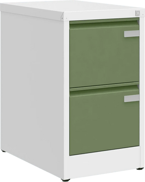 Metallist kartoteegikapp Archive, 722x415x633 mm, A4-formaadile – valge / roheline