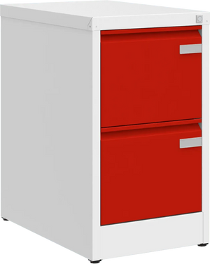 Metallist kartoteegikapp Archive, 722x415x633 mm, A4-formaadile – valge / punane