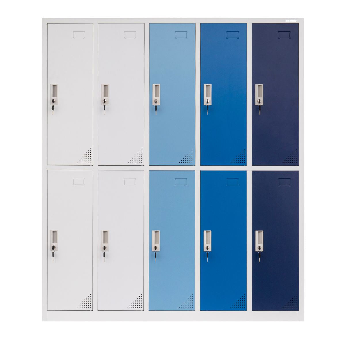 Metallist garderoobikapp Oxford Blue, 10 lahtrit