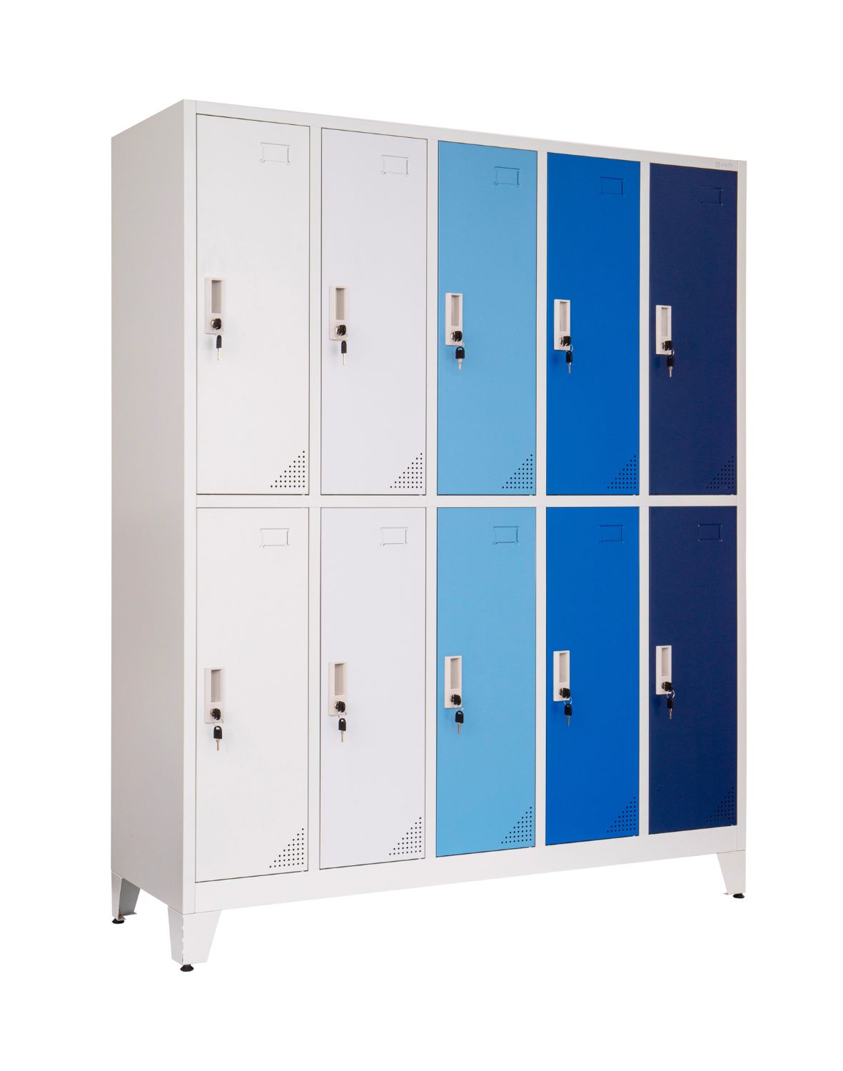 Metallist garderoobikapp Oxford Blue, 10 lahtrit
