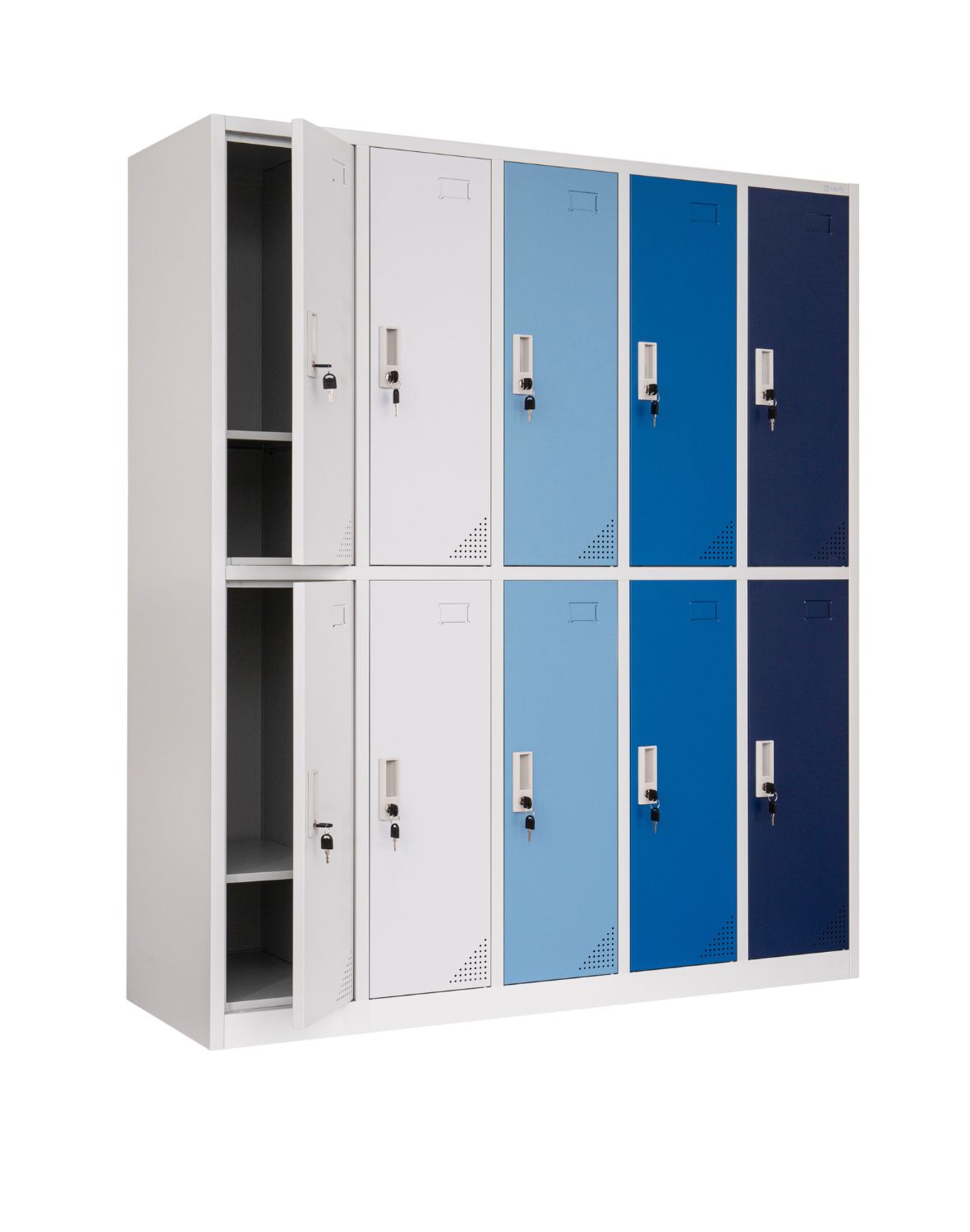 Metallist garderoobikapp Oxford Blue, 10 lahtrit