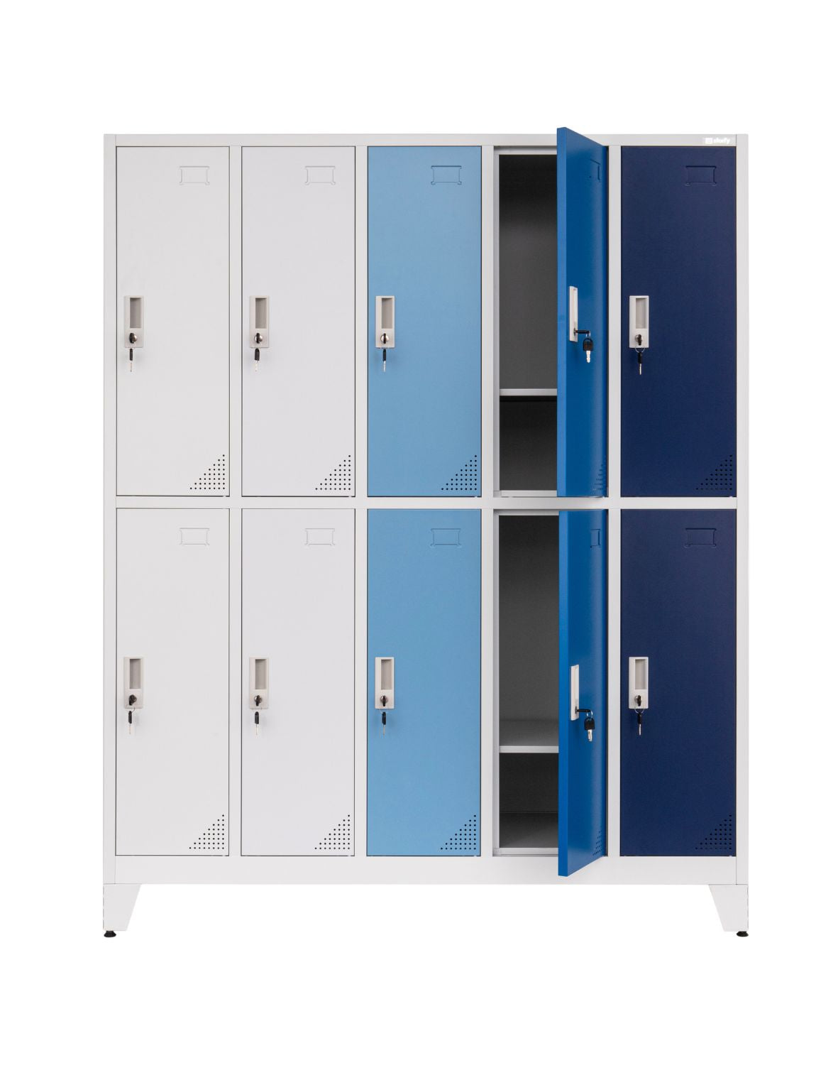 Metallist garderoobikapp Oxford Blue, 10 lahtrit