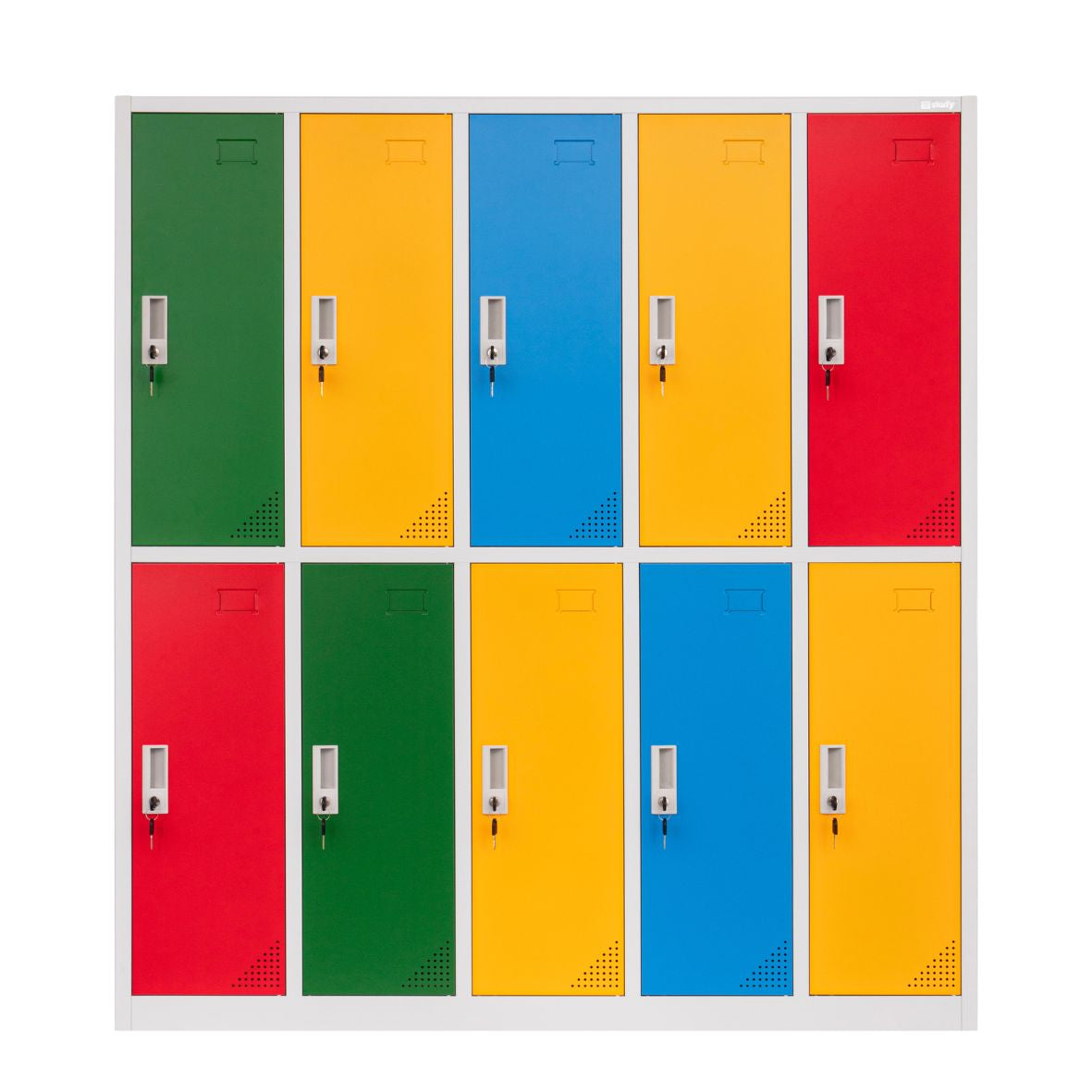 Metallist garderoobikapp Peru Color, 10 sektsiooni