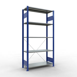 Metallist riiul Schulte Multiplus 2000 mm x1000 mm pistikühendusega – 400 / 85 / sinine/hall