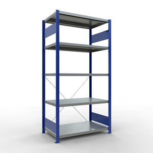 Metallist riiul Schulte Multiplus 2000 mm x1000 mm pistikühendusega – 600 / 250 / sinine/hall