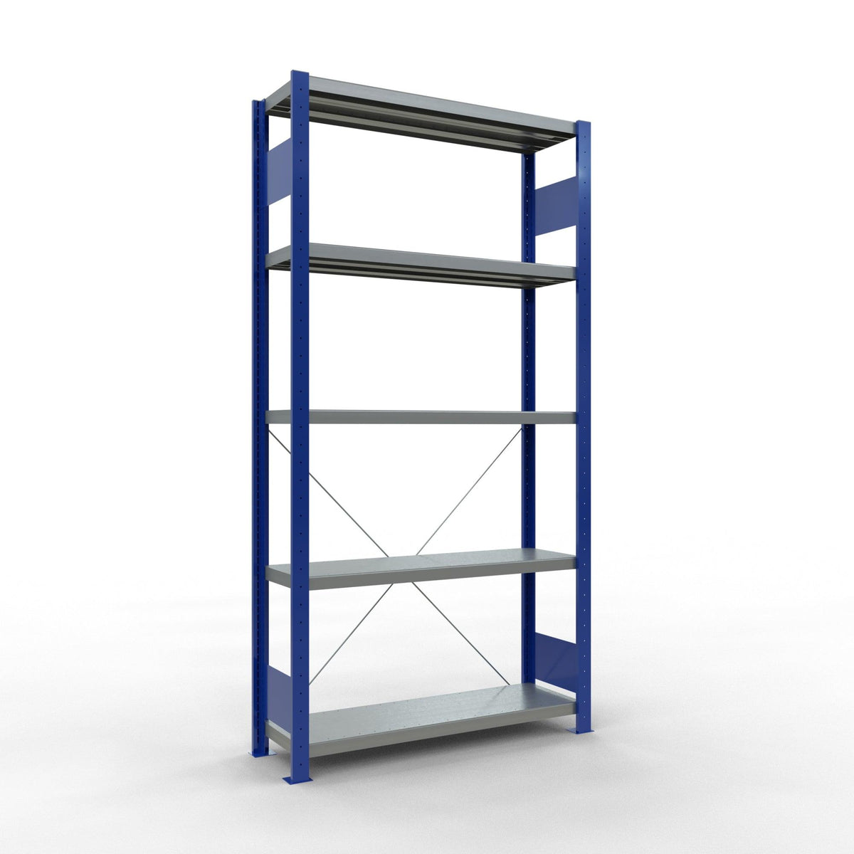 Metallist riiul Schulte Multiplus 2000 mm x1000 mm pistikühendusega – 300 / 330 / sinine/hall