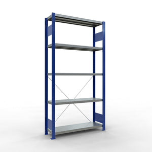 Metallist riiul Schulte Multiplus 2000 mm x1000 mm pistikühendusega – 300 / 330 / sinine/hall