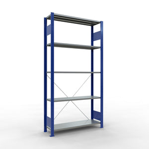Metallist riiul Schulte Multiplus 2000 mm x1000 mm pistikühendusega – 300 / 85 / sinine/hall