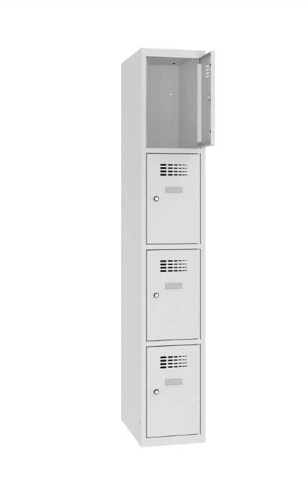 Metallkapp Classic 1R, 4 sektsiooni – helehall / helehall