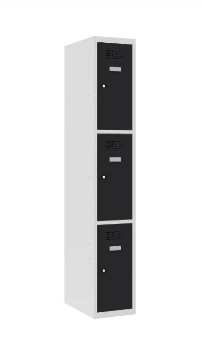 Metallkapp Classic 1R 3 sektsiooniga – helehall / must