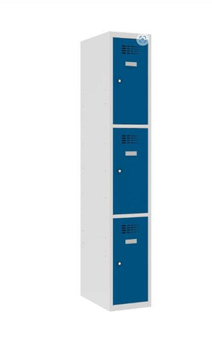Metallkapp Classic 1R 3 sektsiooniga – helehall / sinine