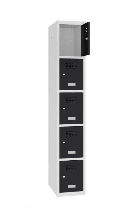 Metallkapp Classic 1R 5 sektsiooniga – helehall / must