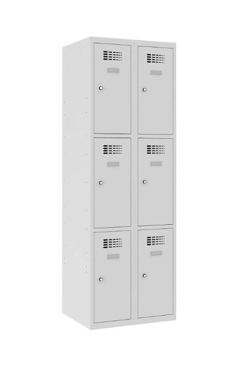 Metallkapp Classic 2R, 6 sektsiooni – helehall / helehall