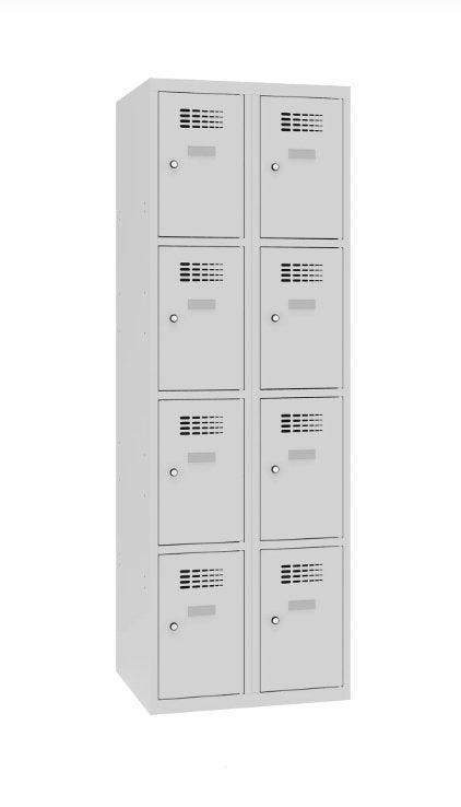 Metallkapp Classic 2R, 8 sektsiooni – helehall / helehall