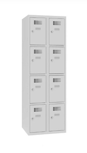 Metallkapp Classic 2R, 8 sektsiooni – helehall / helehall