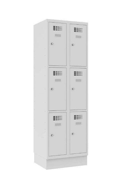 Metallist kapp Classic 2R sokliga, 6 sektsiooni – helehall / helehall
