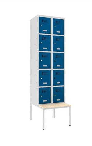 Metallkapp Classic 2R pingiga, 10 sektsiooni – helehall / sinine