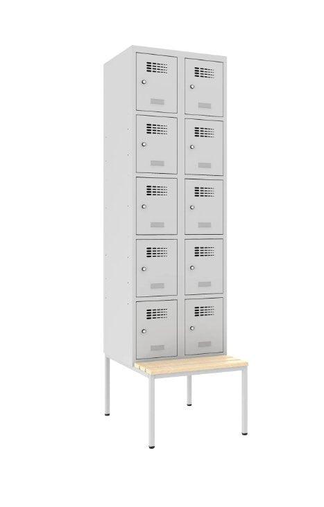 Metallkapp Classic 2R pingiga, 10 sektsiooni – helehall / helehall