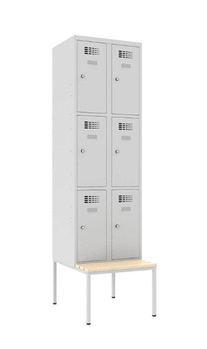 Metallkapp Classic 2R pingiga, 6 sektsiooni – helehall / helehall