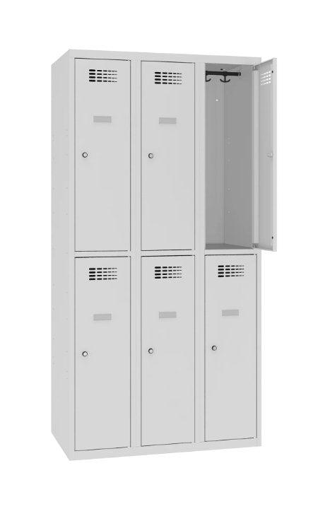 Metallkapp Classic 3R, 6 sektsiooniga – helehall / helehall
