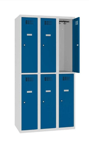 Metallkapp Classic 3R, 6 sektsiooniga – helehall / sinine