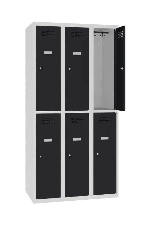 Metallkapp Classic 3R, 6 sektsiooniga – helehall / must