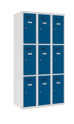 Metallkapp Classic 3R 9 sektsiooniga – helehall / sinine