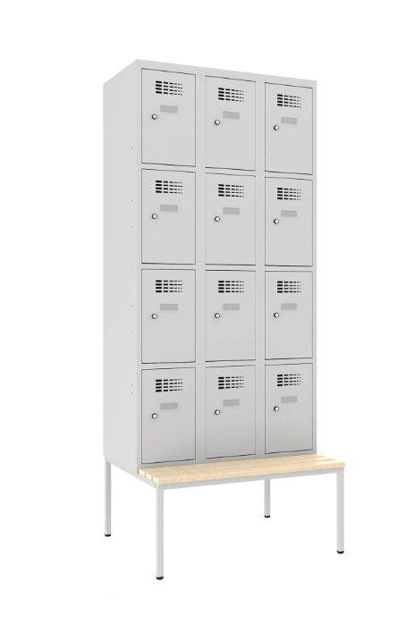 Metallkapp Classic 3R pingiga, 12 sektsiooni – helehall / helehall