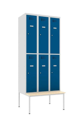 Metallist kapp Classic 3R pingiga, 6 sektsiooni – helehall / sinine