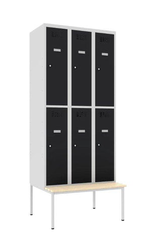 Metallist kapp Classic 3R pingiga, 6 sektsiooni – helehall / must